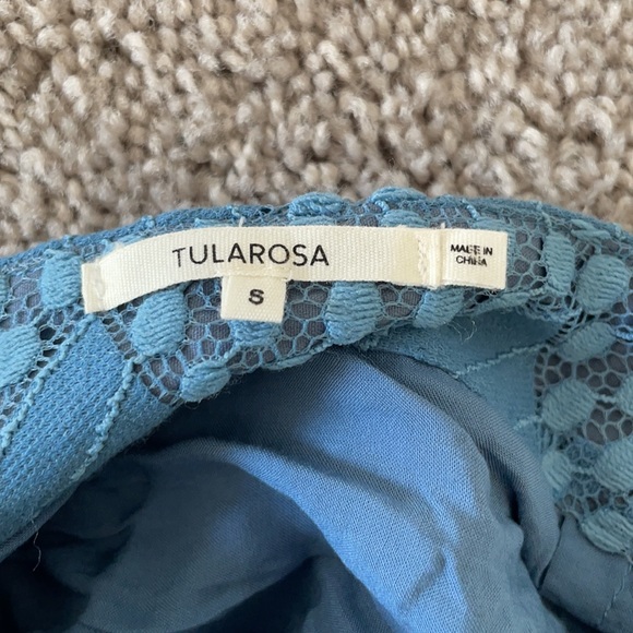 Tularosa revolve blue tiered Pom Pom midi skirt - Picture 3 of 3